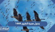 جدول هجرة الطيور 1444 في السعودية
