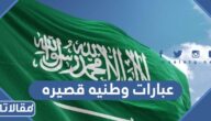 عبارات وطنيه قصيره في اليوم الوطني السعودي
