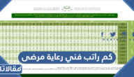 كم راتب فني رعاية مرضى مع البدلات 1447