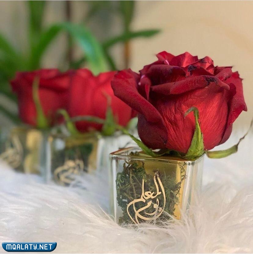 أجمل توزيعات ورد يوم المعلم