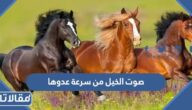 صوت الخيل من سرعة عدوها
