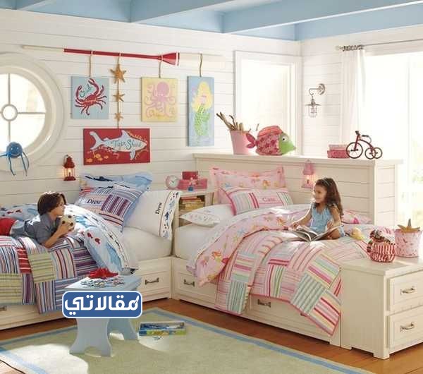 صور غرف نوم اطفال مودرن بسريرين