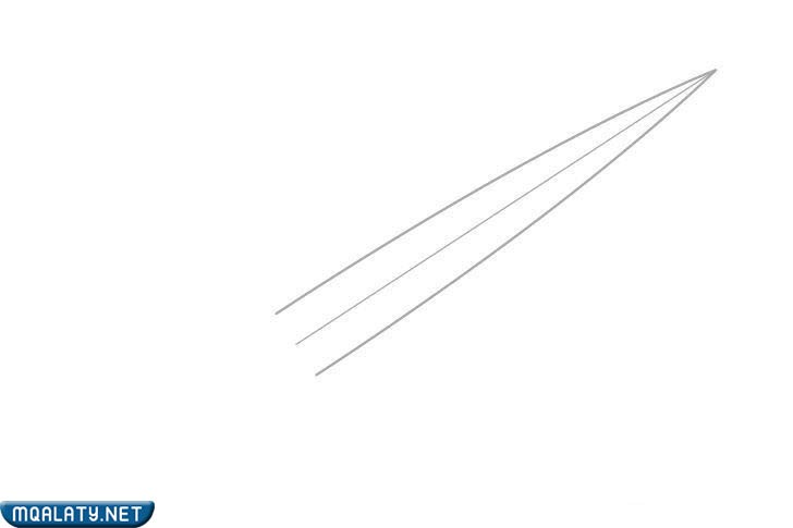 الخطوة الأولى رسم شفرة الخنجر