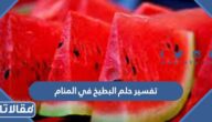 تفسير حلم البطيخ في المنام