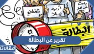 تقرير عن البطالة وأثرها على الشباب pdf كامل 