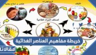 خريطة مفاهيم العناصر الغذائية بجودة عالية جاهزة للتحميل