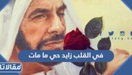 في القلب زايد حي ما مات كلمات