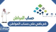 كم باقي على حساب المواطن بالهجري 1444
