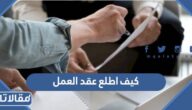 كيف اطلع عقد العمل الخاص بي بالخطوات التفصيلية