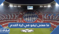 ما معنى تيفو في كرة القدم
