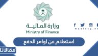 استعلام عن اوامر الدفع