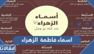 اسماء فاطمة الزهراء ومعانيها كاملة بجميع اللغات