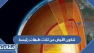 تتكون الأرض من ثلاث طبقات رئيسة