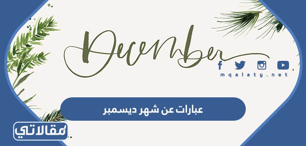 عبارات عن شهر ديسمبر