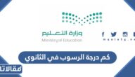 كم درجة الرسوب في الثانوي مسارات الجديد 1447