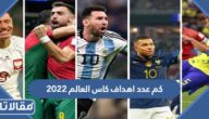 كم عدد اهداف كاس العالم 2022 قطر