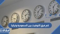 كم فرق التوقيت بين السعودية وتركيا