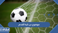 موضوع عن كرة القدم وأهميتها كامل مع العناصر