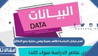 أهم مراحل الدراسة لظاهر معينة وهي عملية جمع الحقائق والأرقام والكلمات للمتغيرات المستهدفة وتحسينها