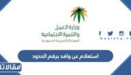 استعلام عن وافد برقم الحدود 1445