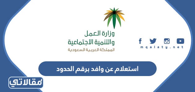 استعلام عن وافد برقم الحدود