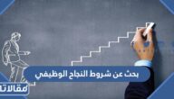بحث عن شروط النجاح الوظيفي pdf مع المصادر جاهز للتحميل