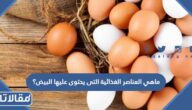 ماهي العناصر الغذائية التى يحتوى عليها البيض؟