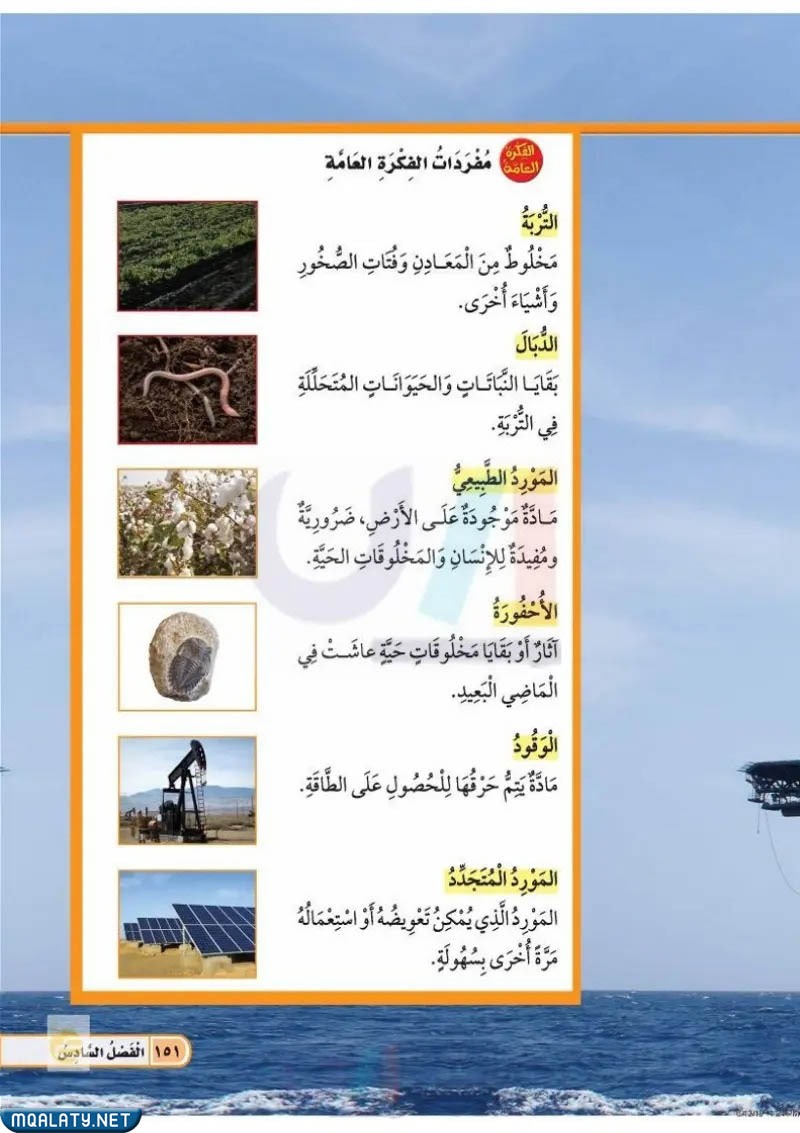 مطوية عن التربة ثالث ابتدائي