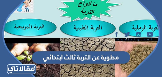 مطوية عن التربة ثالث ابتدائي
