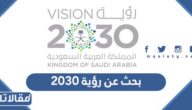بحث عن رؤية 2030 pdf جاهز للطباعة