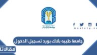 جامعة طيبه بلاك بورد تسجيل الدخول الرابط والخطوات