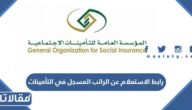رابط الاستعلام عن الراتب المسجل في التأمينات