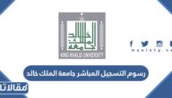 رسوم التسجيل المباشر جامعة الملك خالد وطريقة السداد