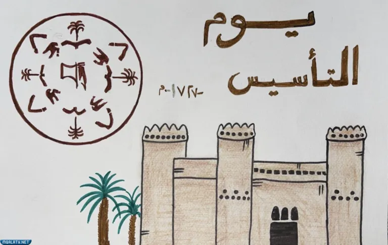 صور أجمل رسمات يوم التأسيس السعودي 2023