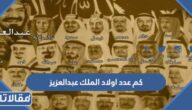كم عدد اولاد الملك عبدالعزيز