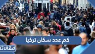 كم عدد سكان تركيا 2025