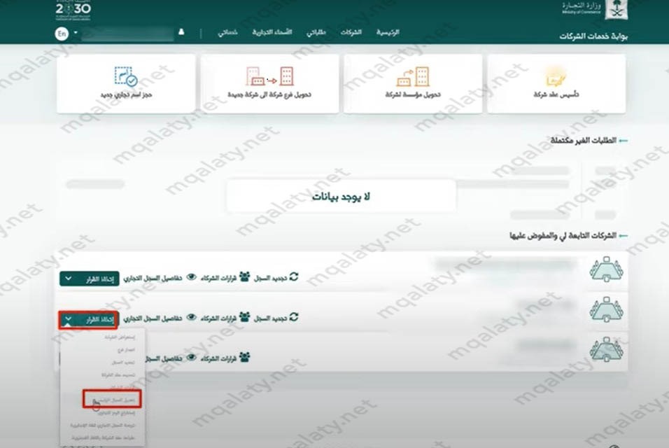 طريقة تعديل سجل تجاري للشركات