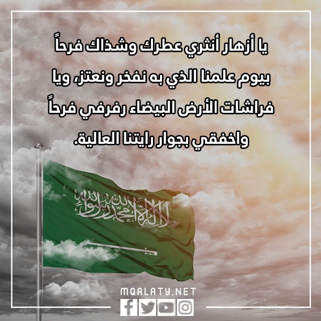 عبارات يوم العلم السعودي بالصور