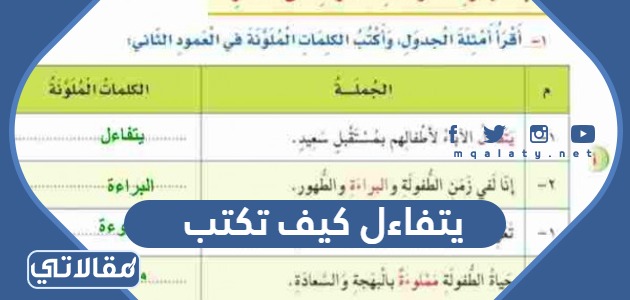 يتفاءل كيف تكتب
