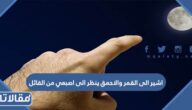 اشير الى القمر والاحمق ينظر الى اصبعي من القائل