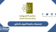 تخصصات جامعة الجوف للذكور 2026 ونسب القبول
