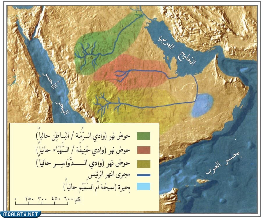 خريطة مسار وادي الرمة