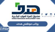 كم رواتب موظفي هدف 2025 / 1446