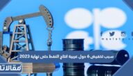 سبب تخفيض 6 دول عربية انتاج النفط حتى نهاية 2023