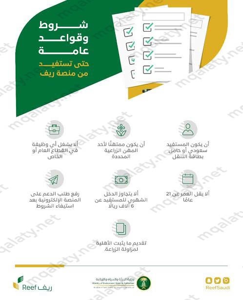 شروط التسجيل في دعم ريف