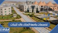 تخصصات جامعة الملك خالد للبنات 2026 بالتفصيل