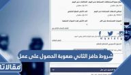 شروط حافز الثاني صعوبة الحصول على عمل 1447