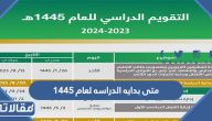 متى بدايه الدراسه لعام 1445 / 2023